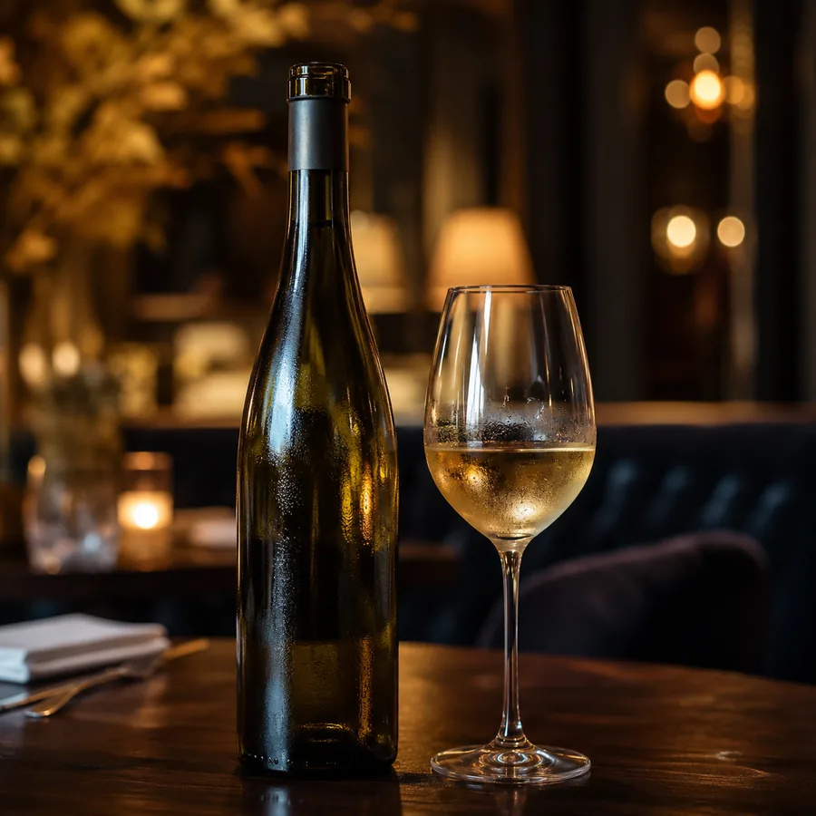 Riesling und Weinkarte bei Tafelrunde